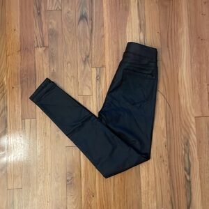 Xs Black Faux Leather Pants Skinny Leg
